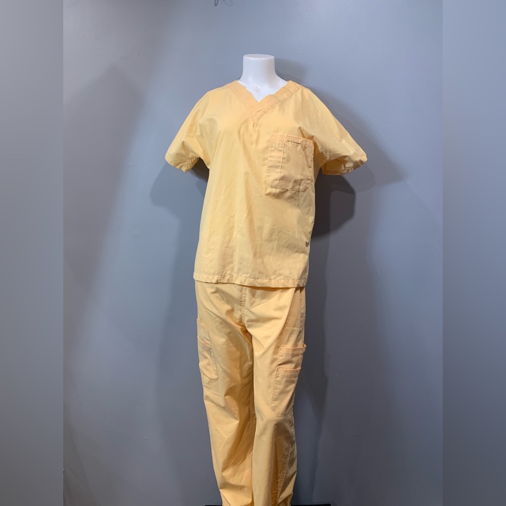 Yellow Medical Scrubs Set for Comfort